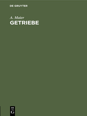 cover image of Getriebe